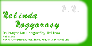 melinda mogyorosy business card